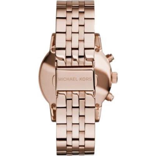 Michael Kors Ladies Ritz Rose Gold Chronograph Watch - MK6077 - Image 3
